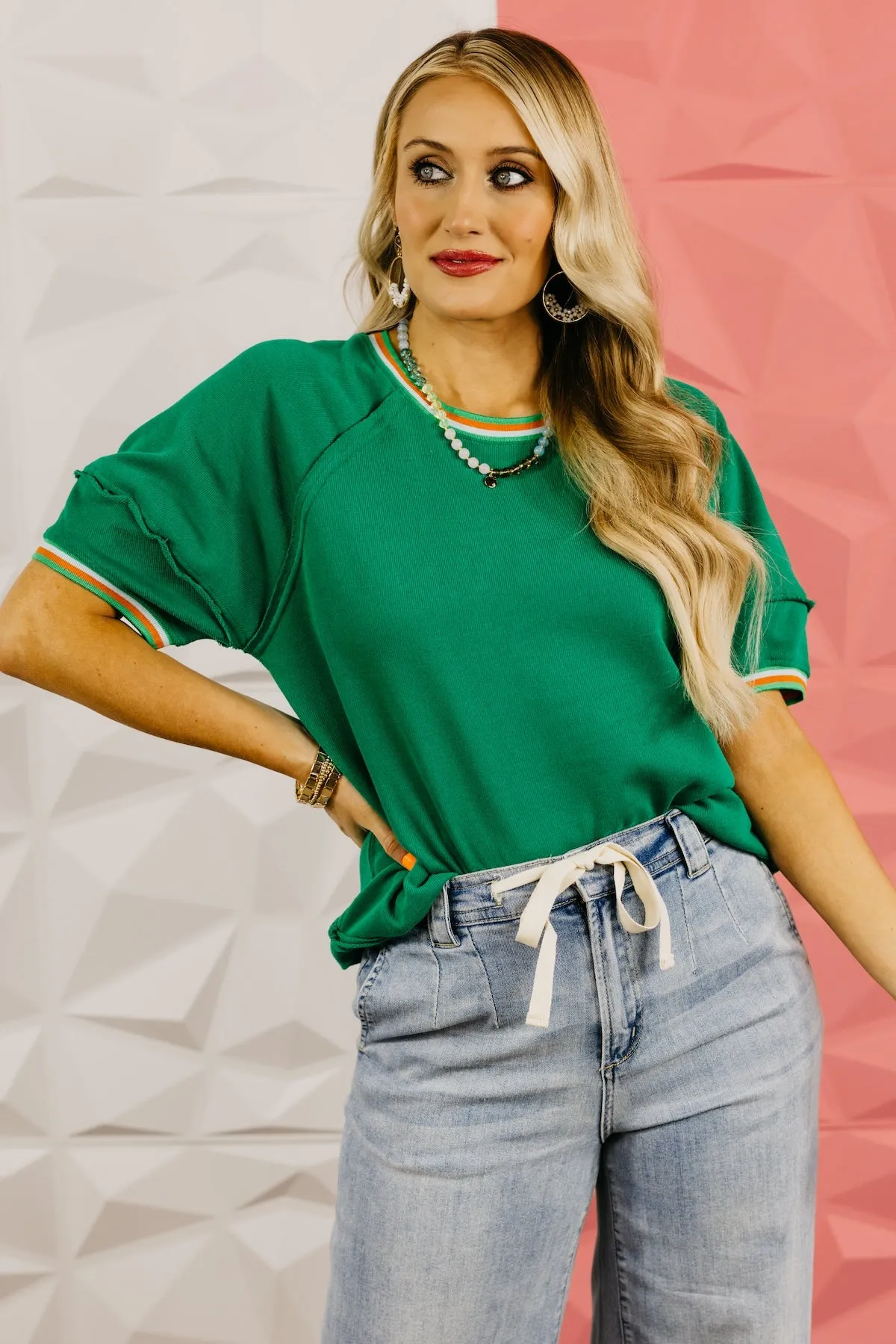 The Richie Raglan Ringer Knit Top