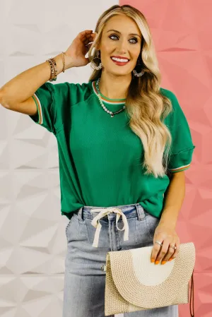 The Richie Raglan Ringer Knit Top