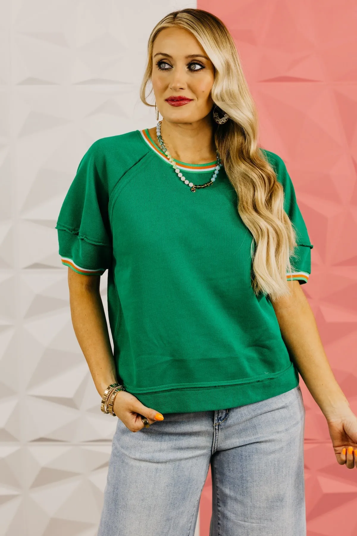 The Richie Raglan Ringer Knit Top