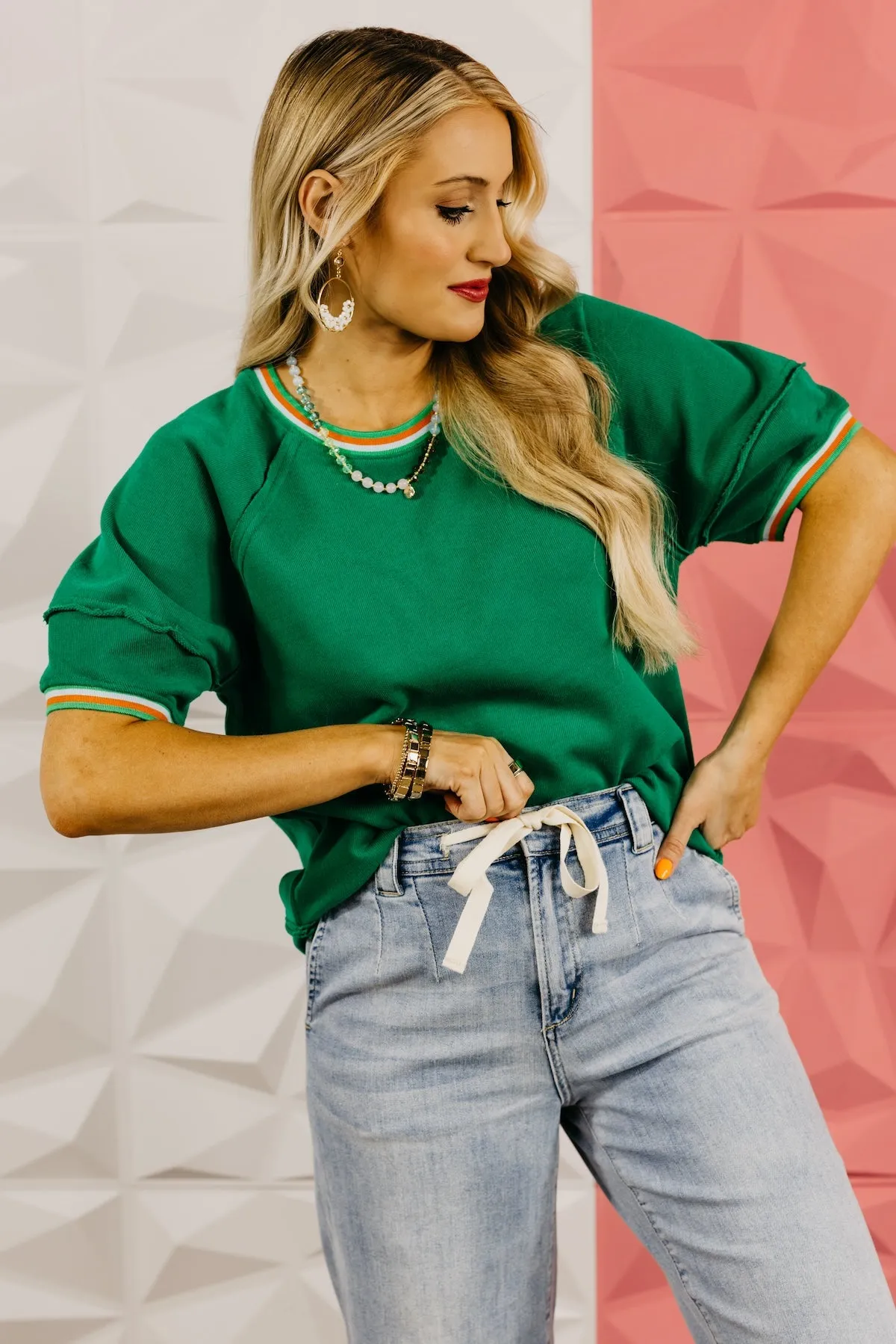 The Richie Raglan Ringer Knit Top