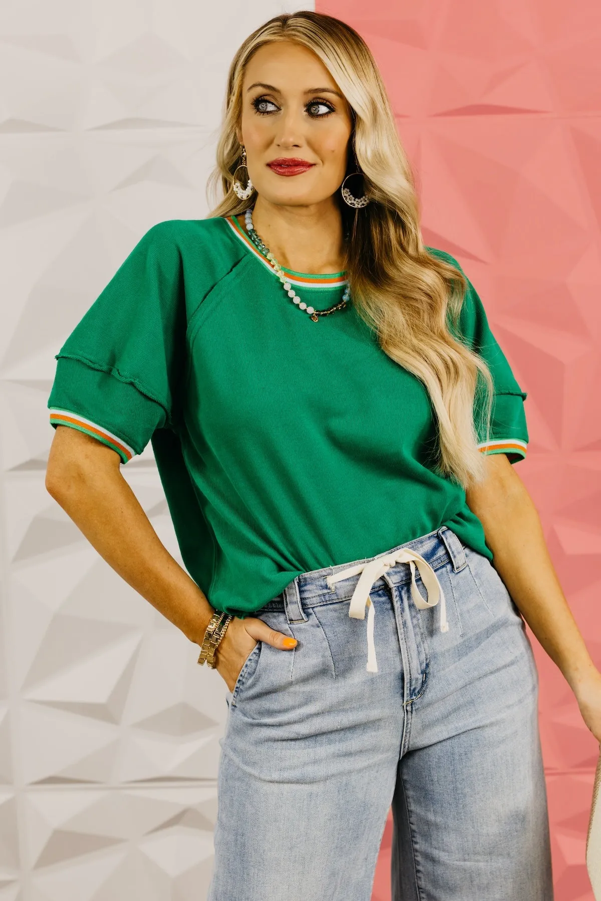 The Richie Raglan Ringer Knit Top