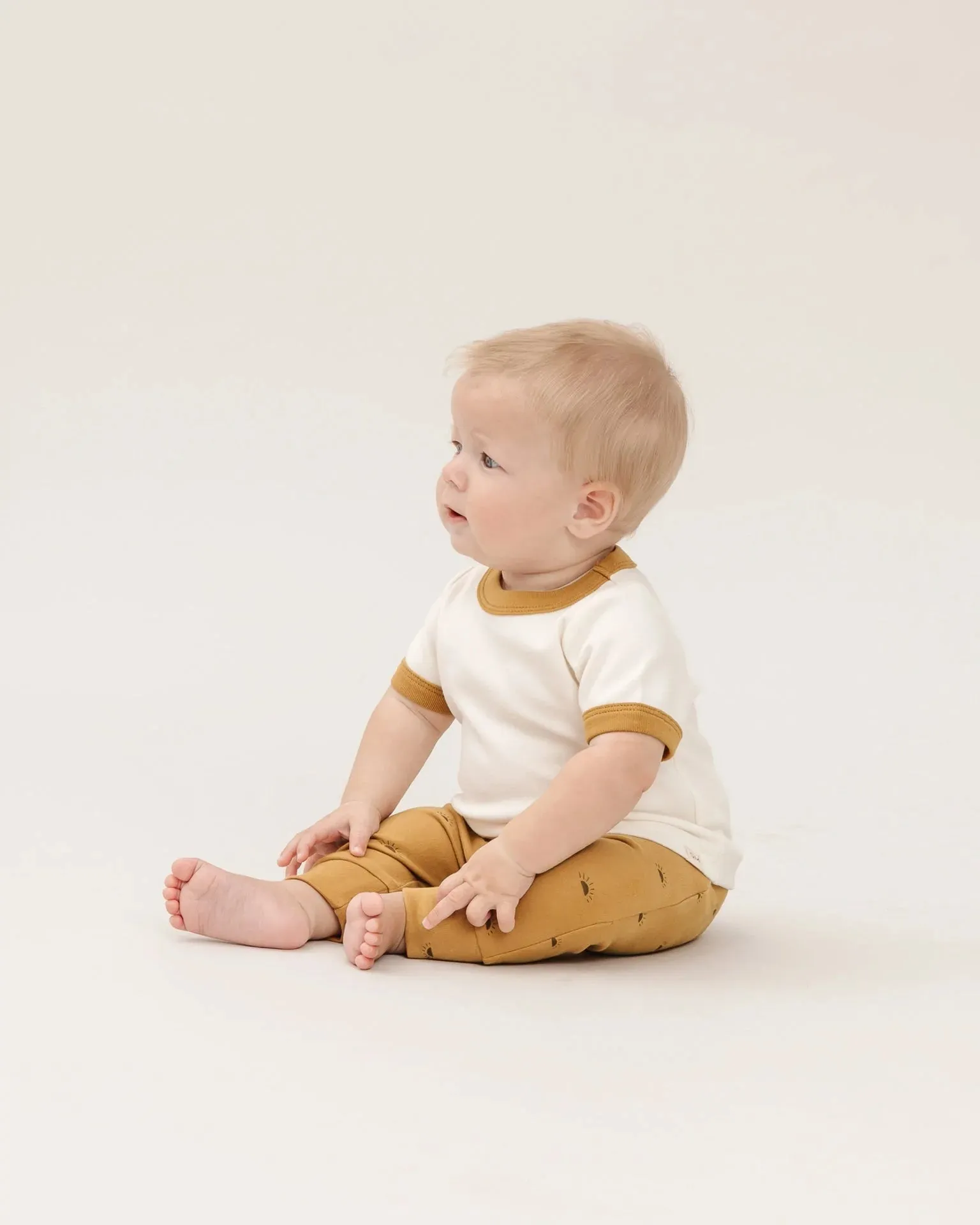 The Ringer Tee by Quincy Mae - Ocre - BABY