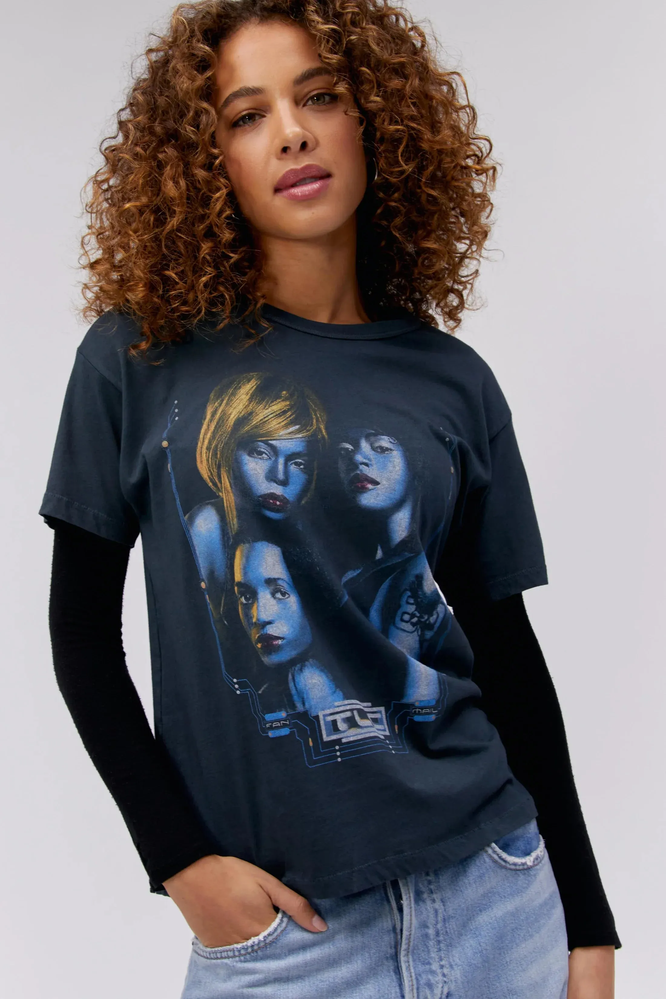 The TLC Fanmail Circuit Board Ringer Tee by Daydreamer