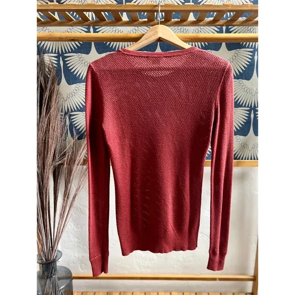 Theory Perforated Crew Neck Sweater