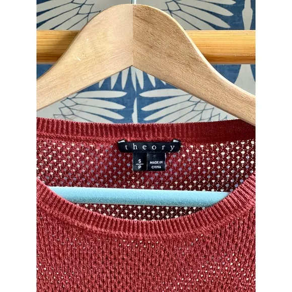 Theory Perforated Crew Neck Sweater