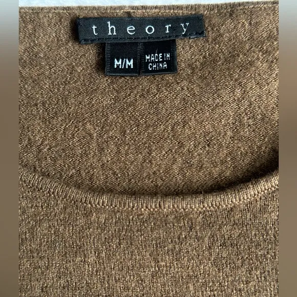 Theory Women's Brown Puffy Long Sleeve Top M