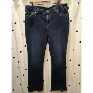 True Religion Billie mid rise straight jeans dark wash size 36