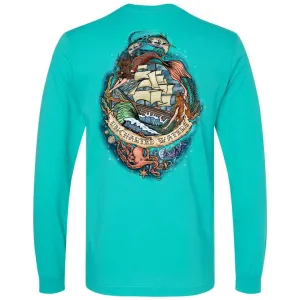 Uncharted Waters Long Sleeve T-Shirt (Teal)
