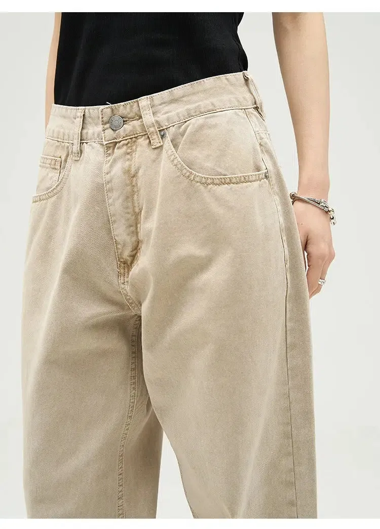 Unisex Retro Wide-leg Straight-leg Jeans