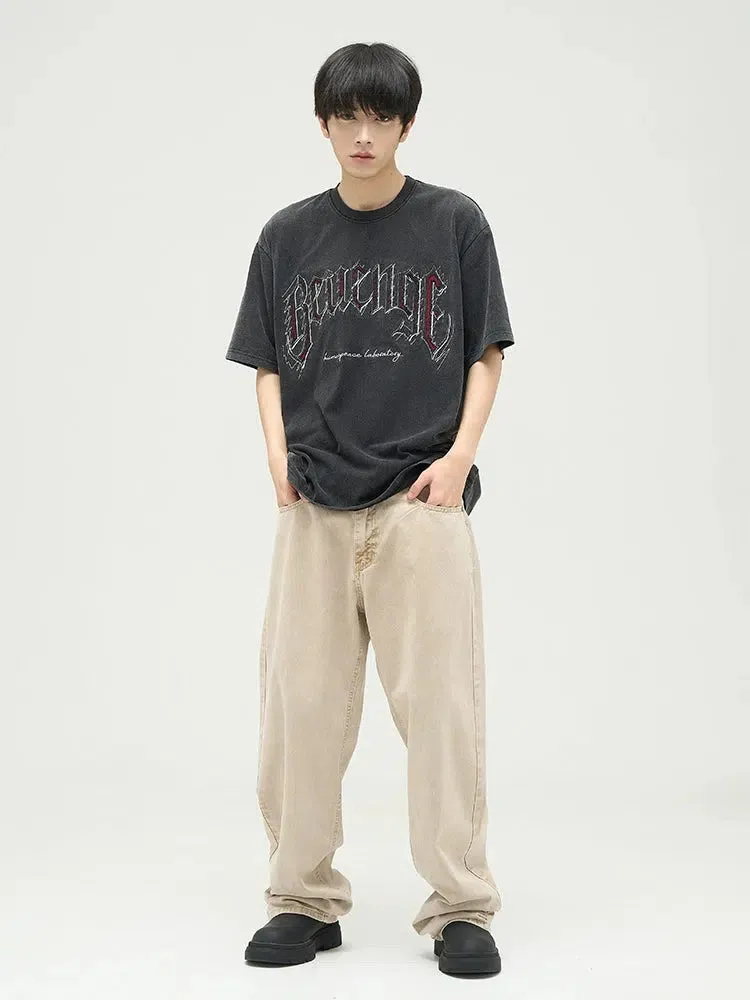 Unisex Retro Wide-leg Straight-leg Jeans