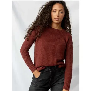 United By Blue Organic Cotton Pullover Crew Neck Knit Sweater Women’s S Rosewood