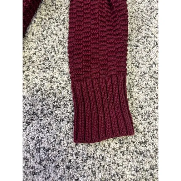 United By Blue Organic Cotton Pullover Crew Neck Knit Sweater Women’s S Rosewood