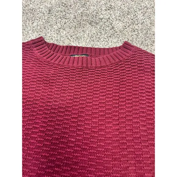 United By Blue Organic Cotton Pullover Crew Neck Knit Sweater Women’s S Rosewood