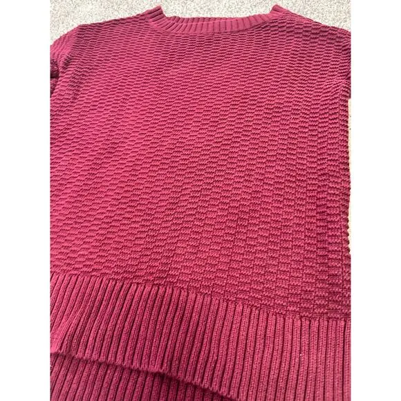 United By Blue Organic Cotton Pullover Crew Neck Knit Sweater Women’s S Rosewood