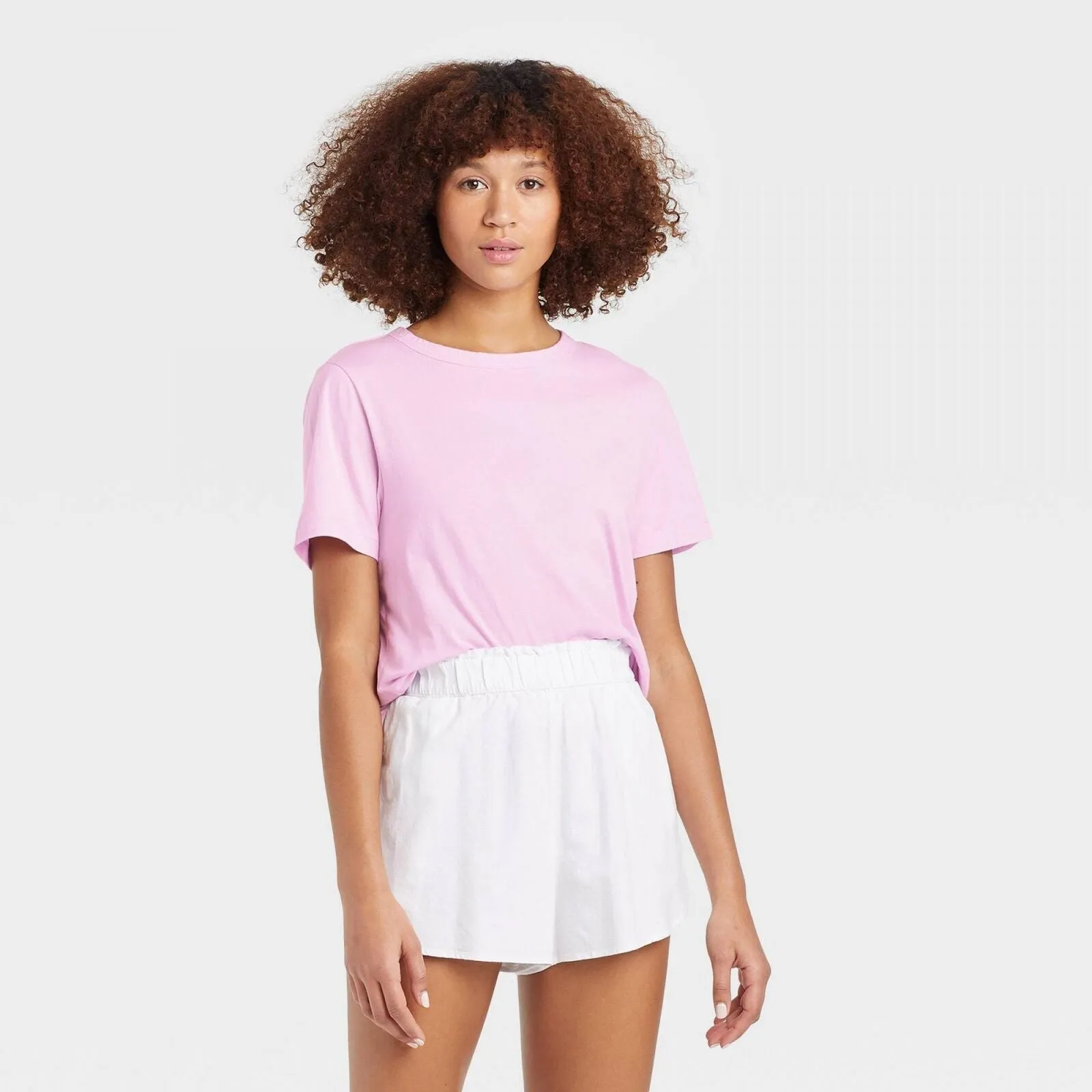 Universal Thread Women's Short Sleeve T-Shirt Tee Chalk Violet Purple XL
