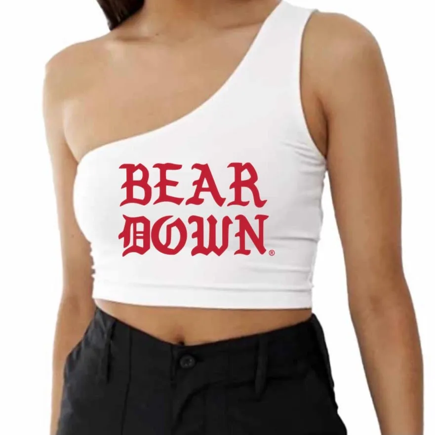 University of Arizona Bear Down One Shoulder Top