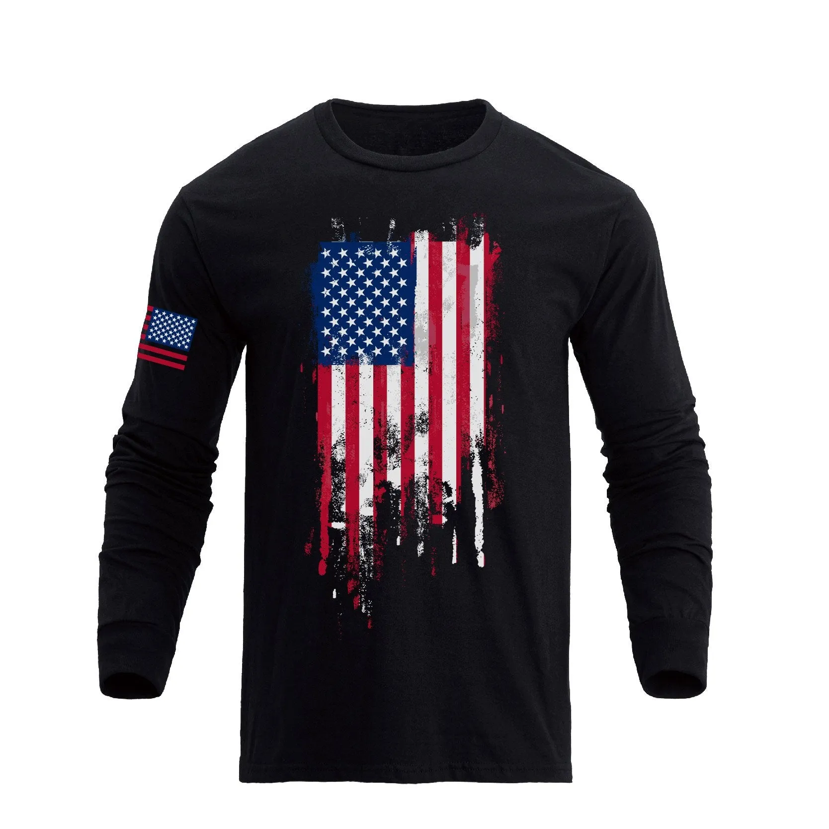USA FLAG GRAPHIC LONG SLEEVE T-SHIRT