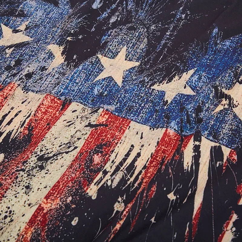 USA FLAG GRAPHIC LONG SLEEVE T-SHIRT