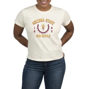 USCAPE Arizona State University Academy High Waisted Tee, Vintage White