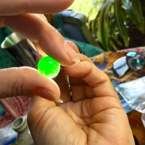 USE 12.73 ct. Marlborough Green Chalcedony, 12.73 ct. Cabochon, Master cut Top Quality