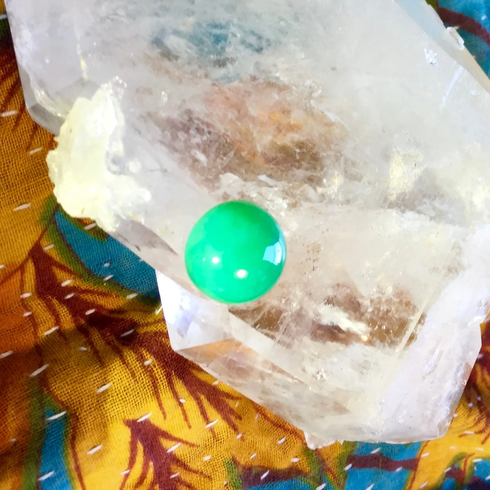 USE 12.73 ct. Marlborough Green Chalcedony, 12.73 ct. Cabochon, Master cut Top Quality