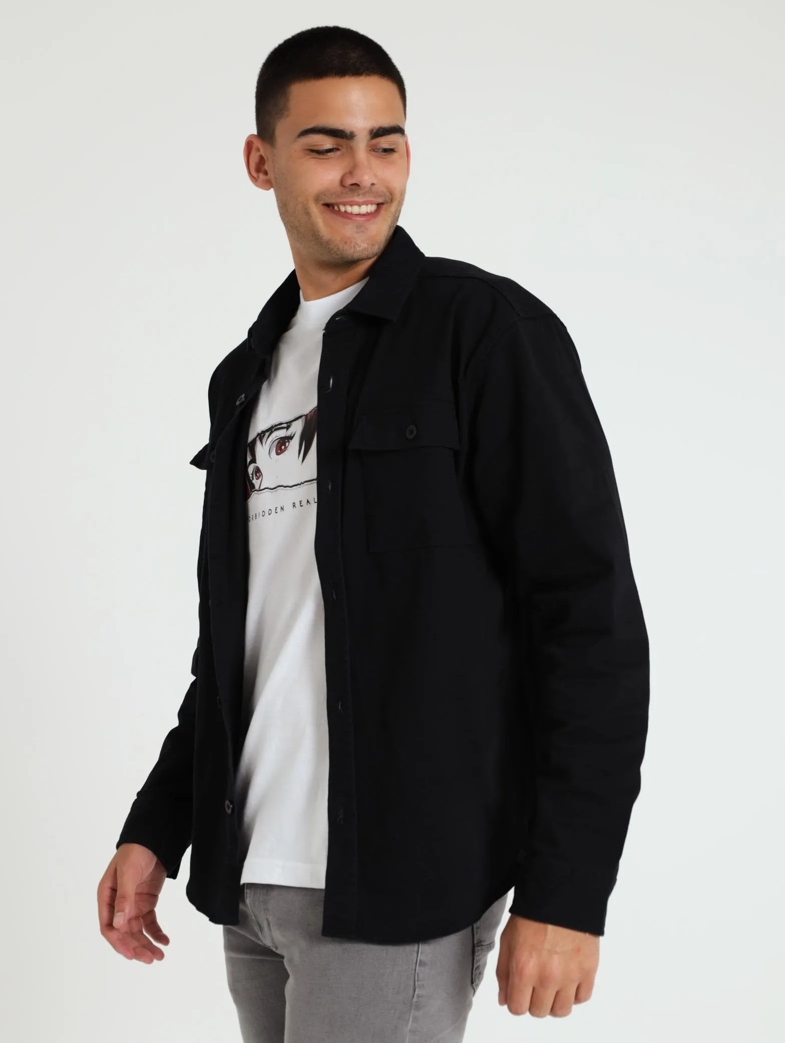 Utility Shacket - Black