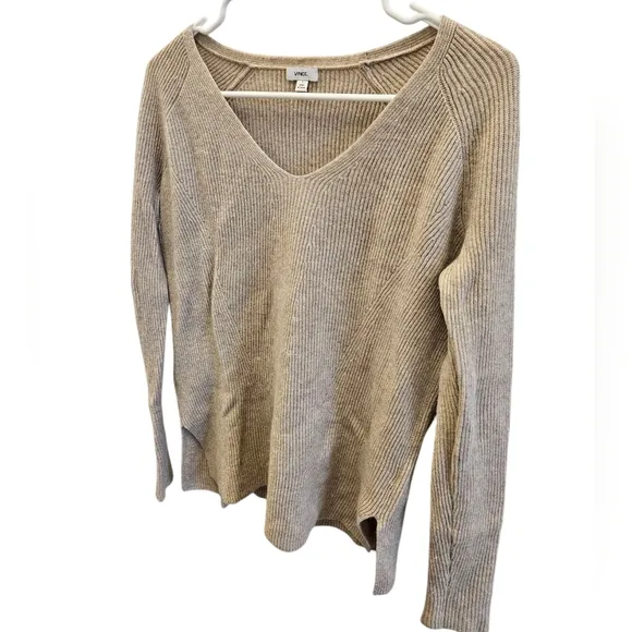 Vince Womens Sweater Solid Wool Cashmere