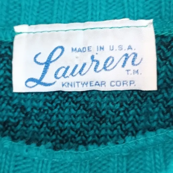 Vintage 50's Lauren Women's Geometric Sweater Retro