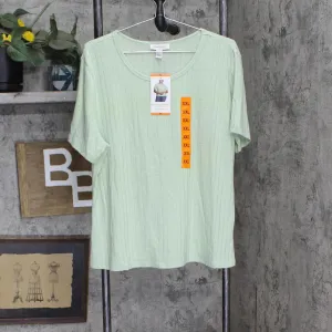 Vintage America Womens Ribbed Short Sleeve T-Shirt Tee 1758411