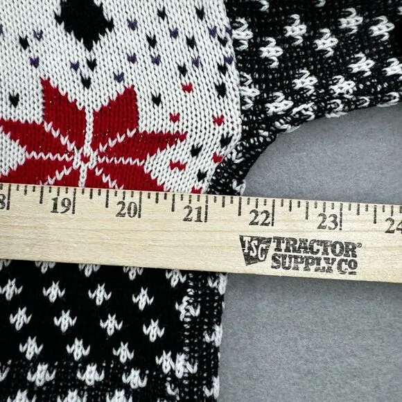 Vintage Custom Design Womens Knit Fair Isle Pullover Sweater Size M