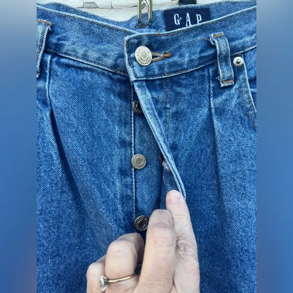 Vintage Gap RARE 90s 1990s 100% Cotton High Waisted Barrel Mom Jeans 13/14