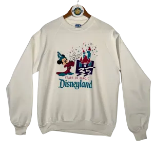VTG '35 Years Of Disneyland' Crewneck Sweater - White