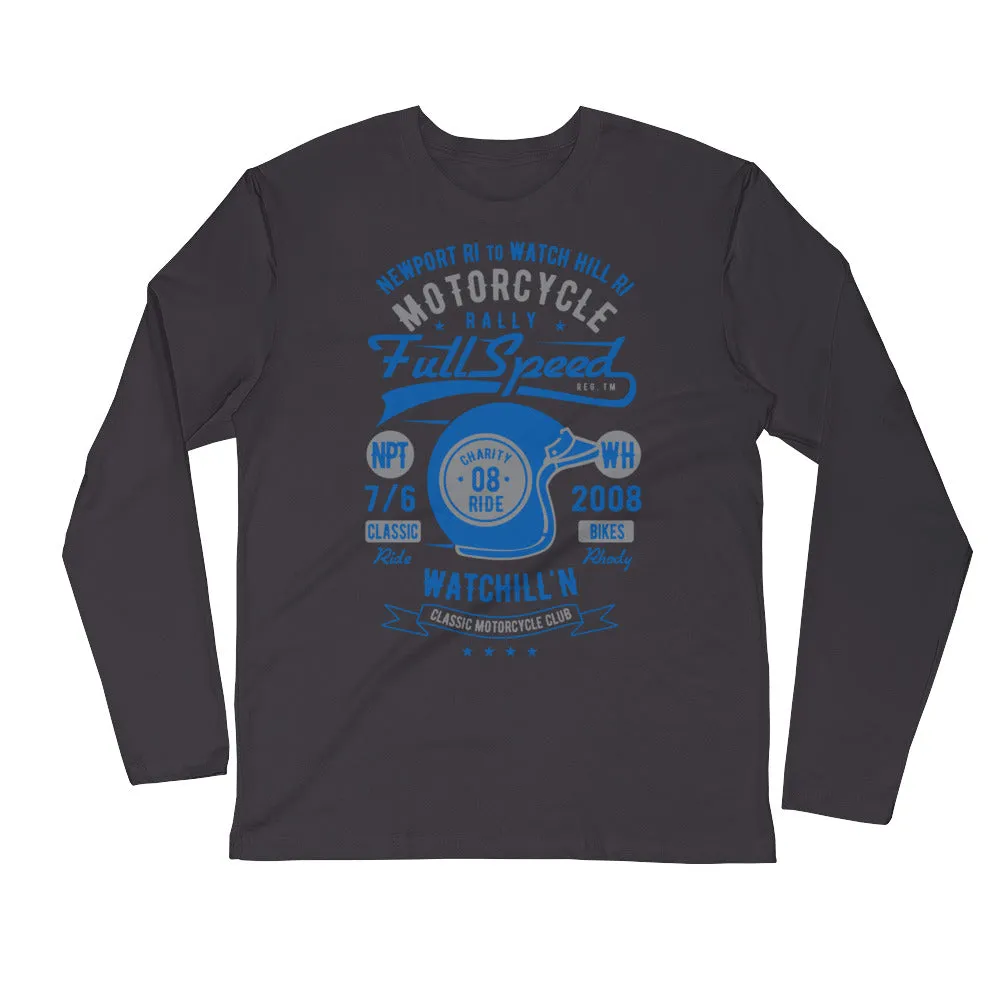 Watchill’n ‘Full Speed’ Premium Long Sleeve Fitted Crew (Grey/Blue)