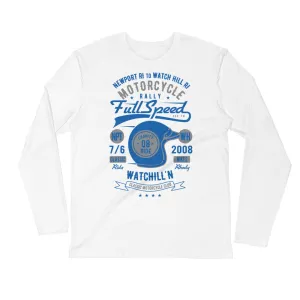 Watchill’n ‘Full Speed’ Premium Long Sleeve Fitted Crew (Grey/Blue)