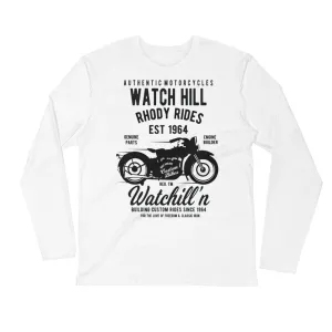 Watchill’n ‘Rhody Rides’ Premium Long Sleeve Fitted Crew (Black)