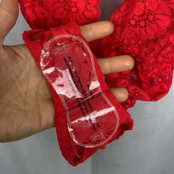 We are HAH Free People NWT Comin' In HAHT Lace Bodysuit - Siren Red - Size Small