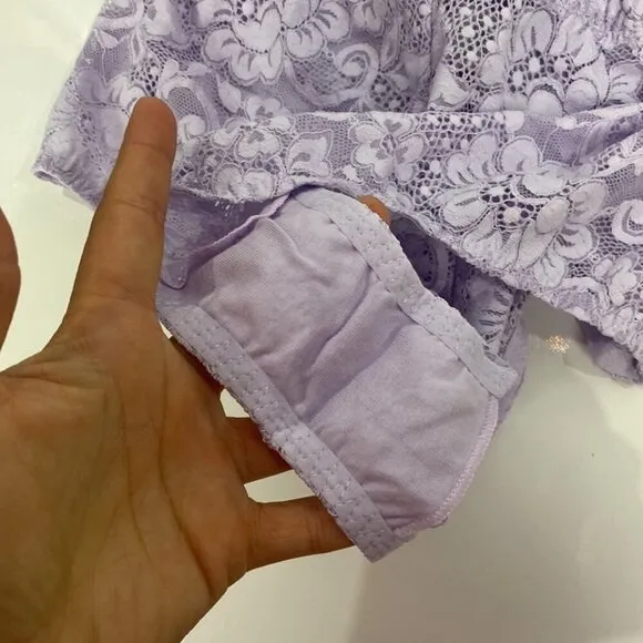 We are HAH NWT Comin' In HAHT Lace Bodysuit Lavender - Size S