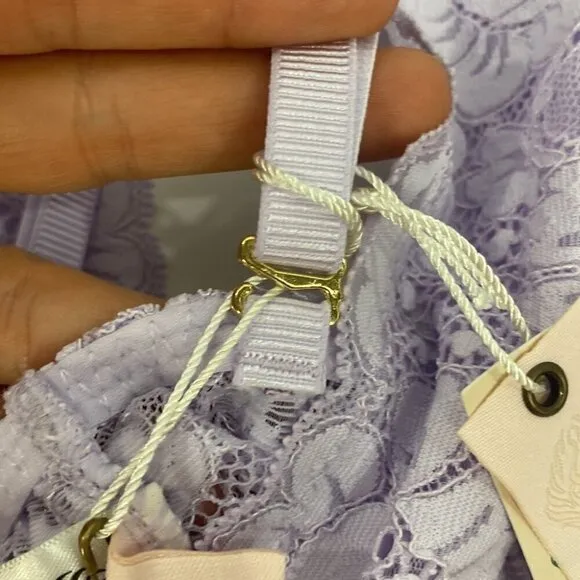 We are HAH NWT Comin' In HAHT Lace Bodysuit Lavender - Size S