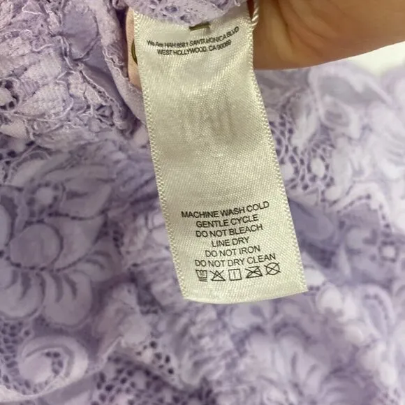 We are HAH NWT Comin' In HAHT Lace Bodysuit Lavender - Size S