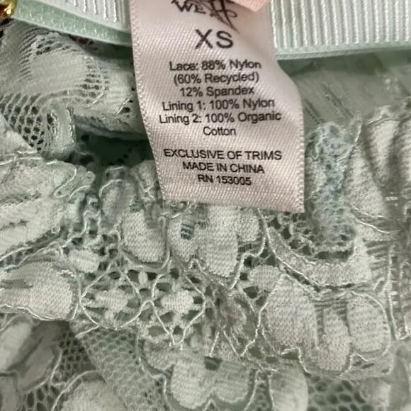 We are HAH NWT Comin' In HAHT Lace Bodysuit Something Blue - Size XS
