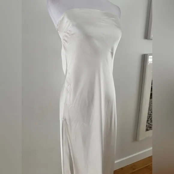 WeWoreWhat Strapless Silky Maxi Dress in White | REVOLVE