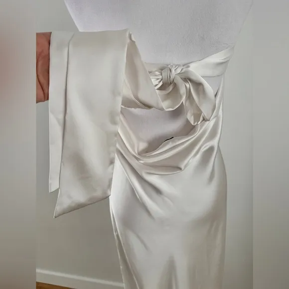 WeWoreWhat Strapless Silky Maxi Dress in White | REVOLVE