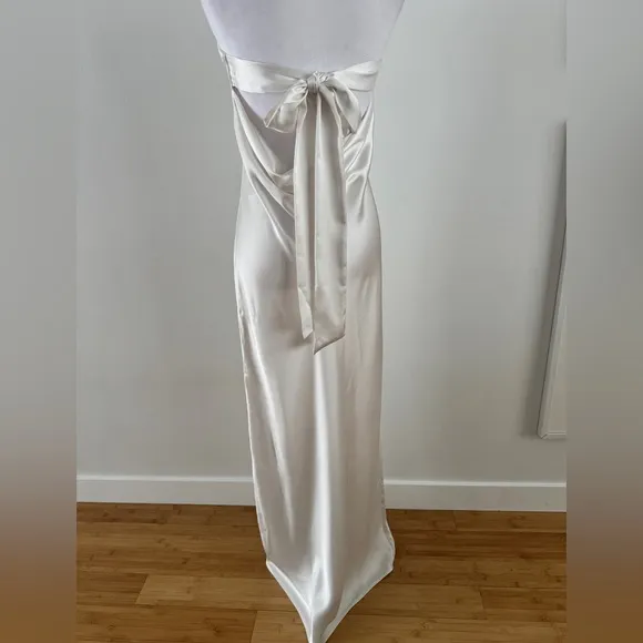 WeWoreWhat Strapless Silky Maxi Dress in White | REVOLVE