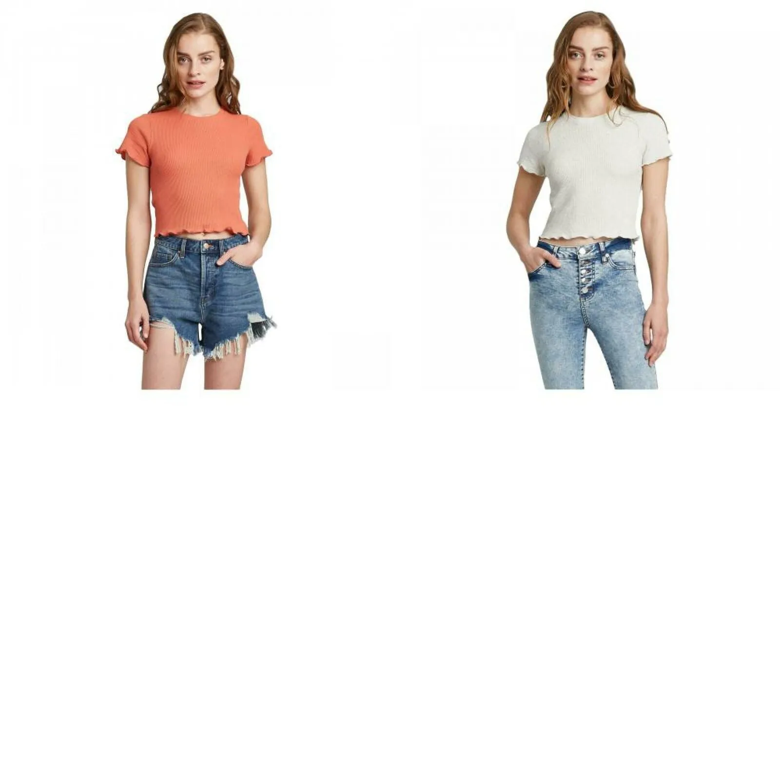 Wild Fable Women's Short Sleeve Crewneck Thermal T-Shirt