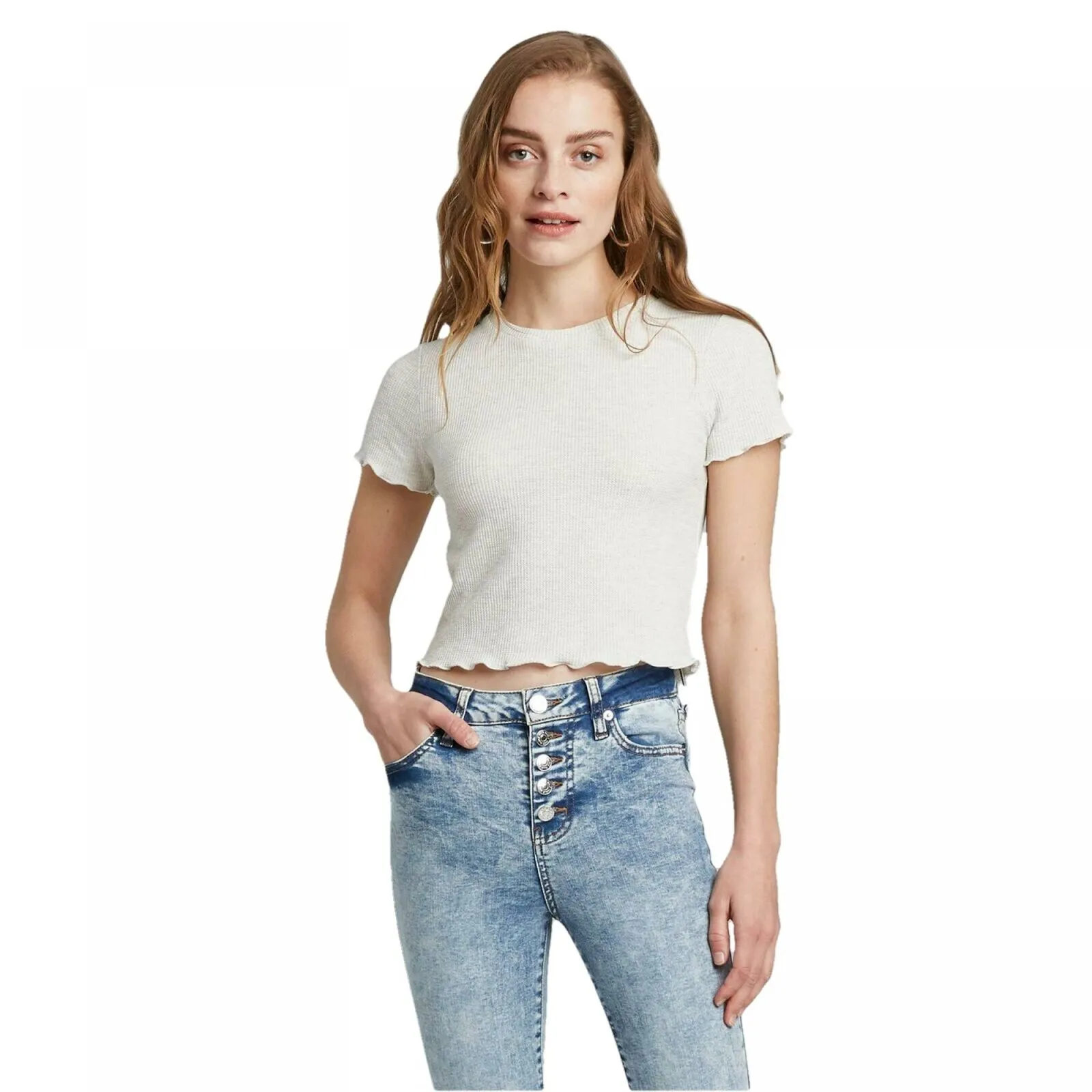Wild Fable Women's Short Sleeve Crewneck Thermal T-Shirt