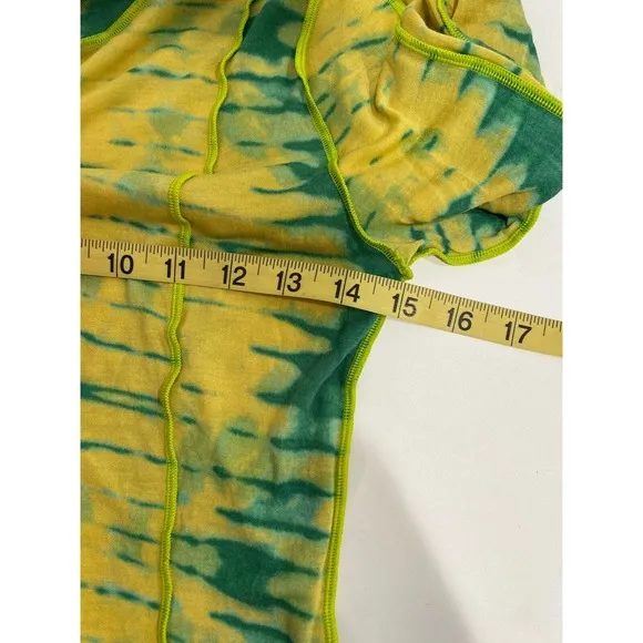 wilfred free Top Long Sleeve Body green /yellow tie dye print size small