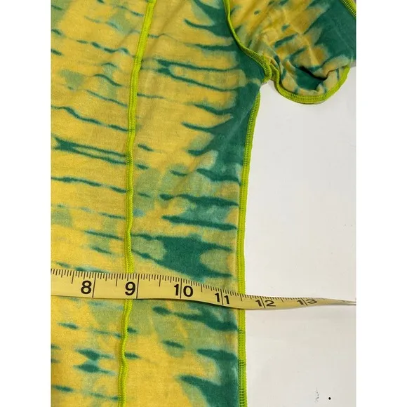 wilfred free Top Long Sleeve Body green /yellow tie dye print size small