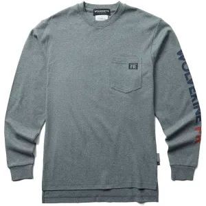 Wolverine Men's Flame Resistant  Long Sleeve Print Tee - Grey - W1206550-036