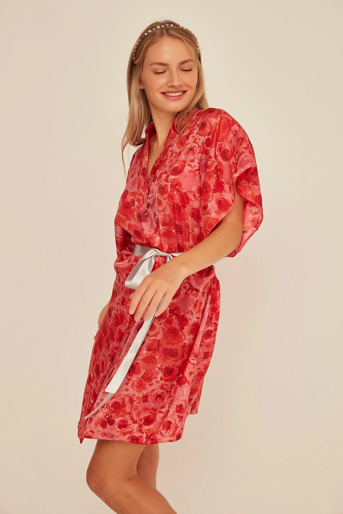 Women Satin Dressing Gown