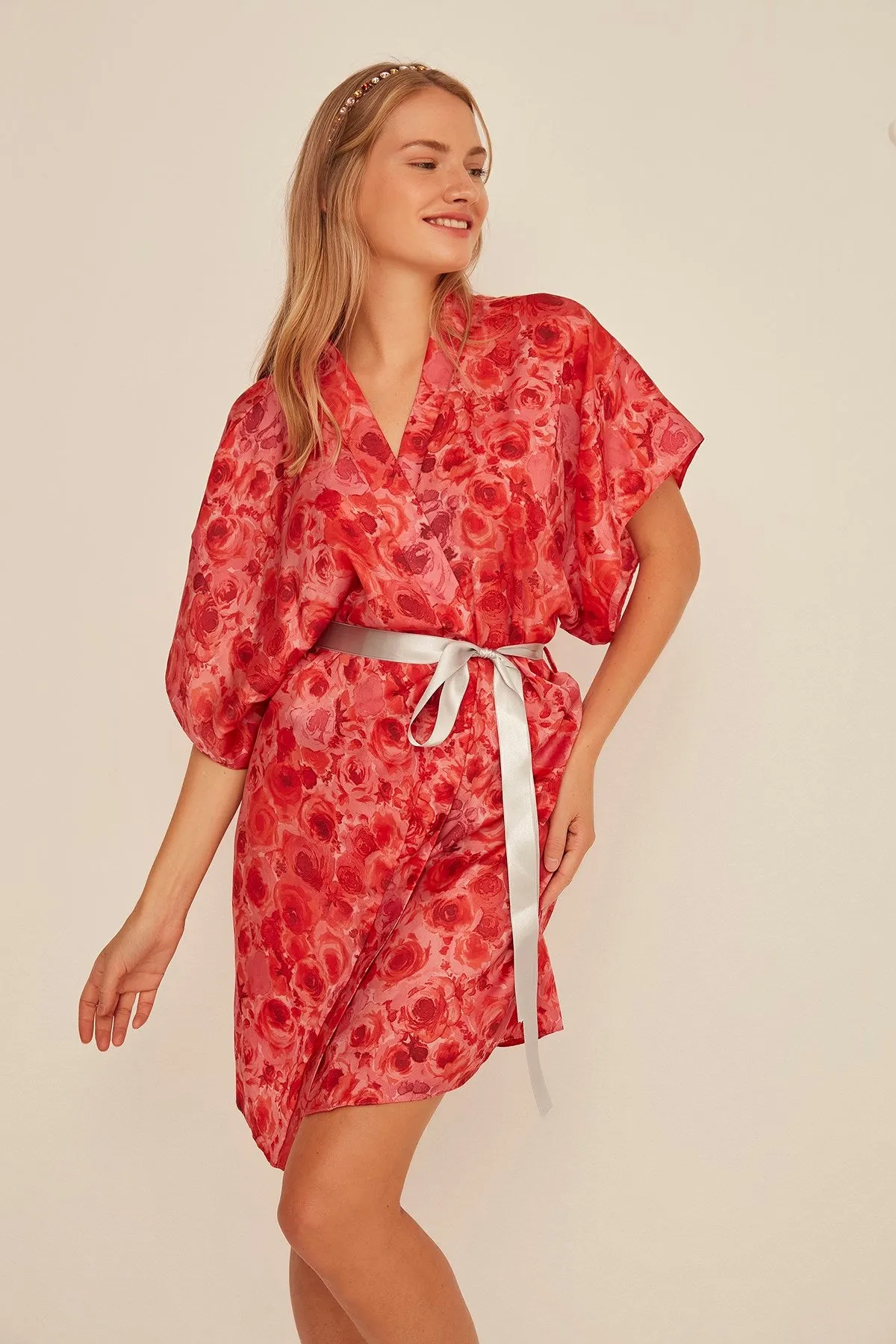 Women Satin Dressing Gown